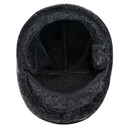 Inverness Faux Fur-Trim Beret