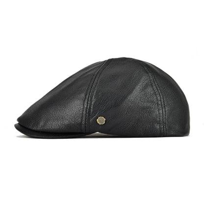 The Brompton | Men's Premium Leather Ivy Flat Cap | Urban Caps NZ