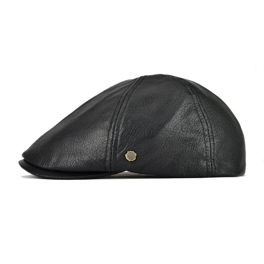 The Brompton | Men's Premium Leather Ivy Flat Cap | Urban Caps NZ