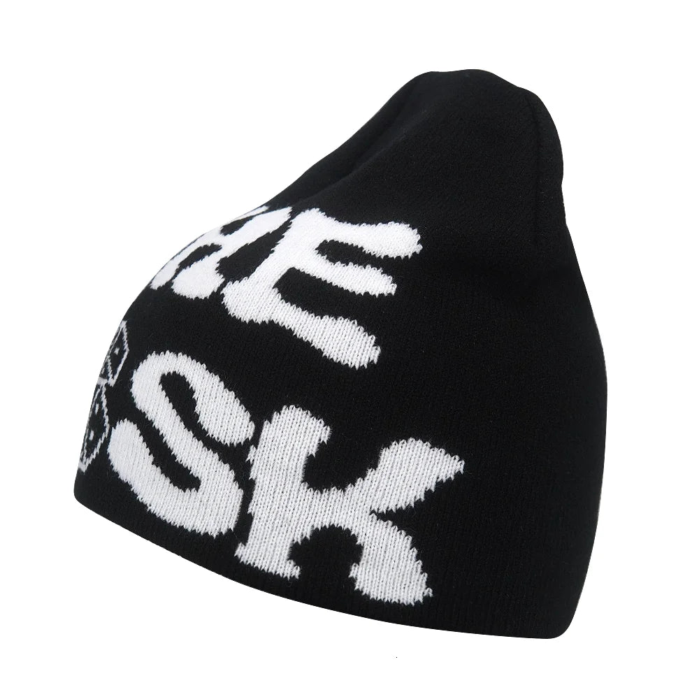 The Skullcap | Y2K Letter Knitted Hip Hop Beanie | Urban Caps NZ
