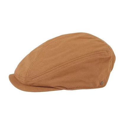 Torino XL Cotton Flat Cap – Extra Large Newsboy Cap for Men & Women (55–65cm)