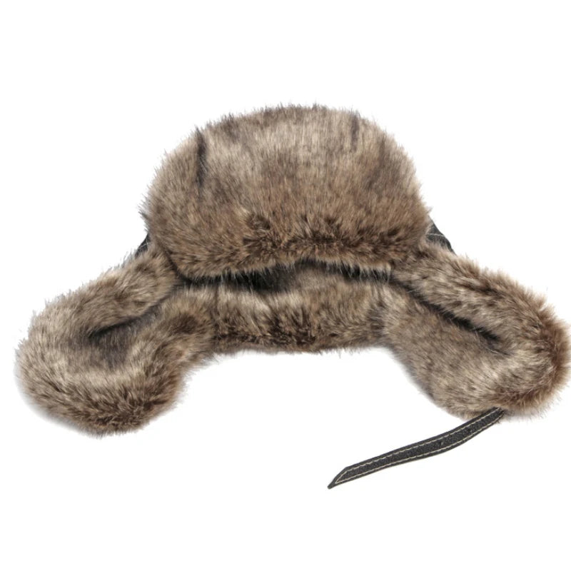 Iqaluit Leather Fur Trapper Hat