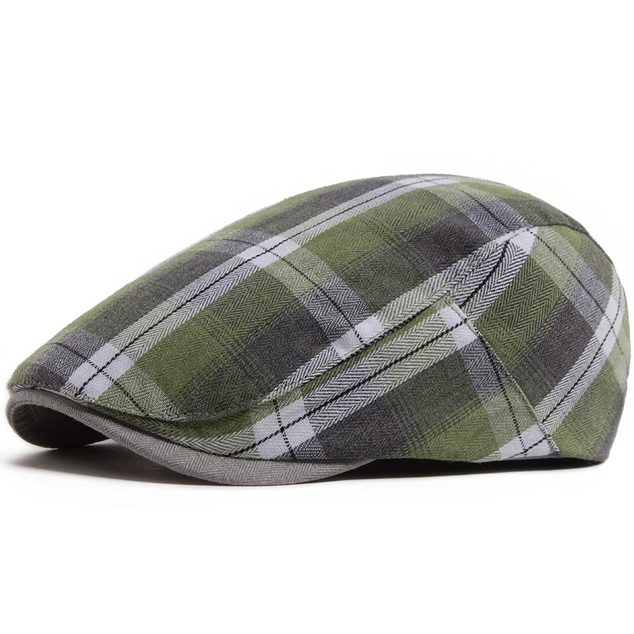 Thin Plaid Ivy Cap | Country Heritage Flat Cap | Urban Caps NZ