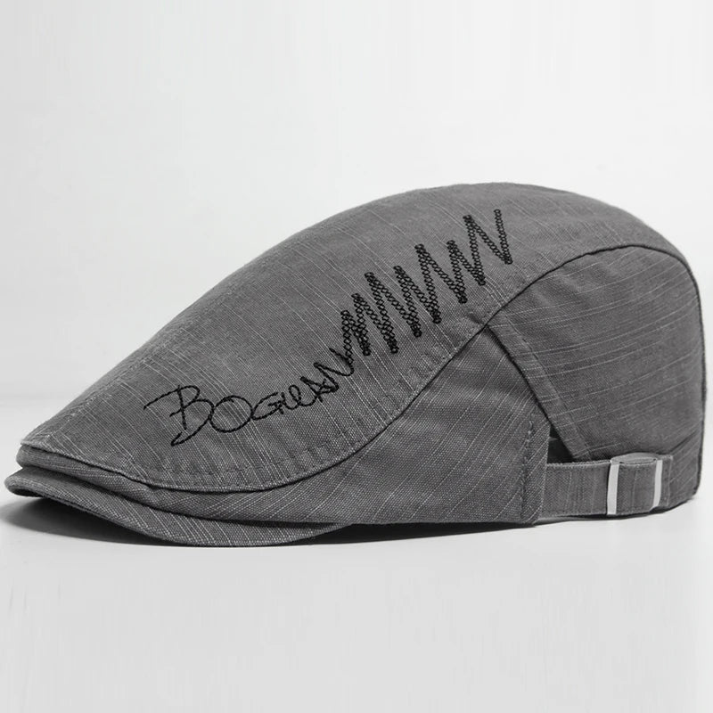 Embroidered Cotton Ivy Cap | Autumn Heritage Flat Cap | Urban Caps NZ