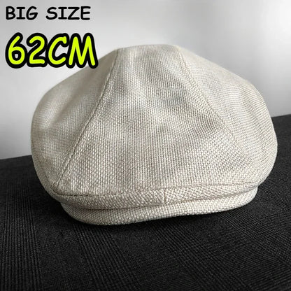 Ashton Linen Newsboy Cap