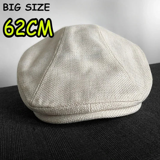 Ashton Linen Newsboy Cap