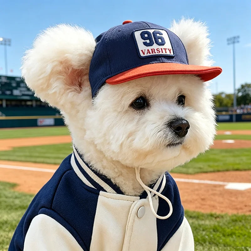 Classic dog baseball cap in gold