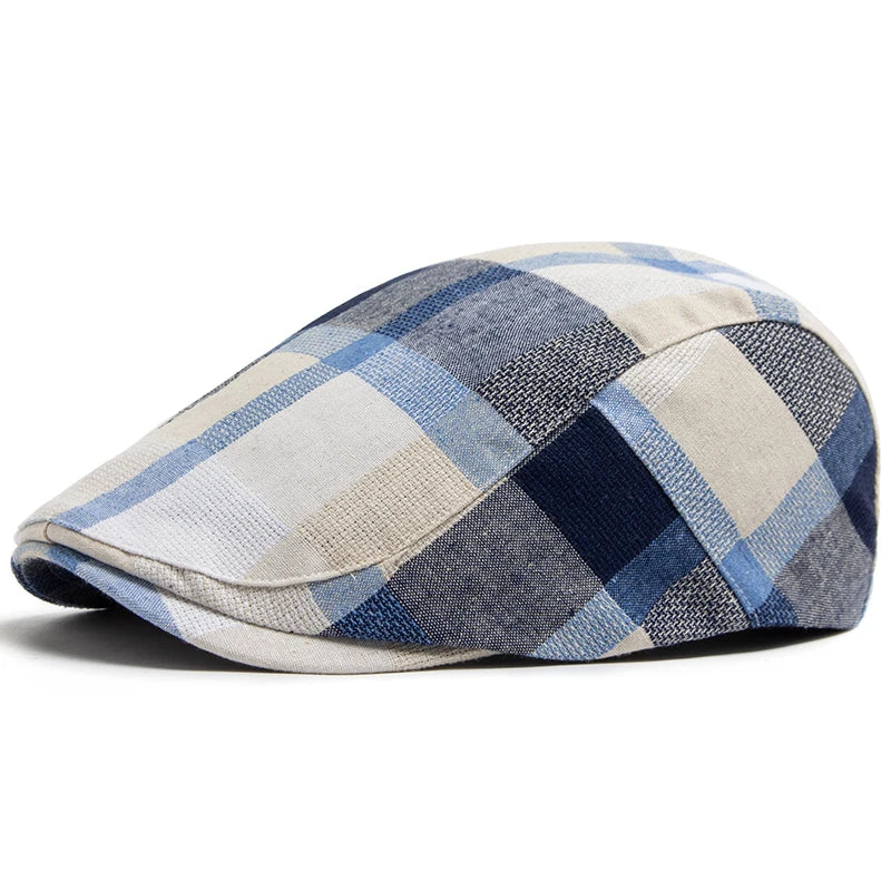 Multicolour Plaid Ivy Cap | Country Heritage Flat Cap | Urban Caps NZ