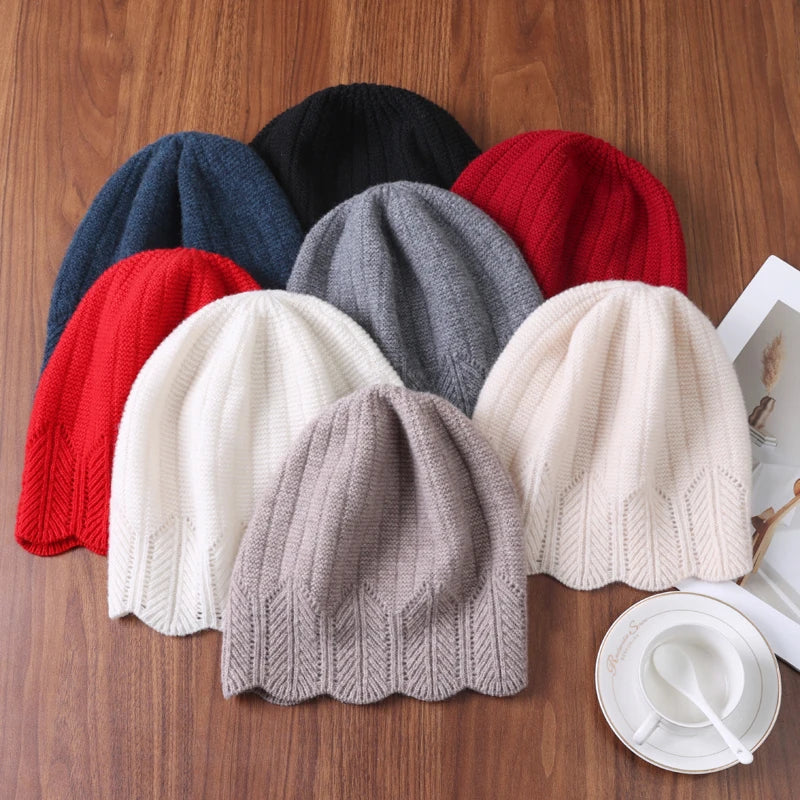 The Glencoe | 100% Wool Wavy Edge Knitted Winter Beanie | Urban Caps NZ