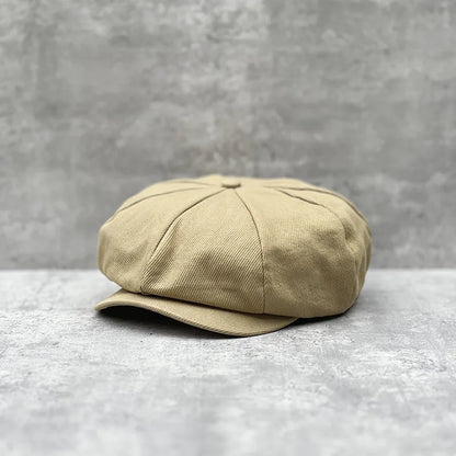 Kingston Twill Newsboy Cap in Light Camel