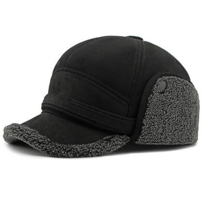 Kilburn Suede Baseball Cap in Black