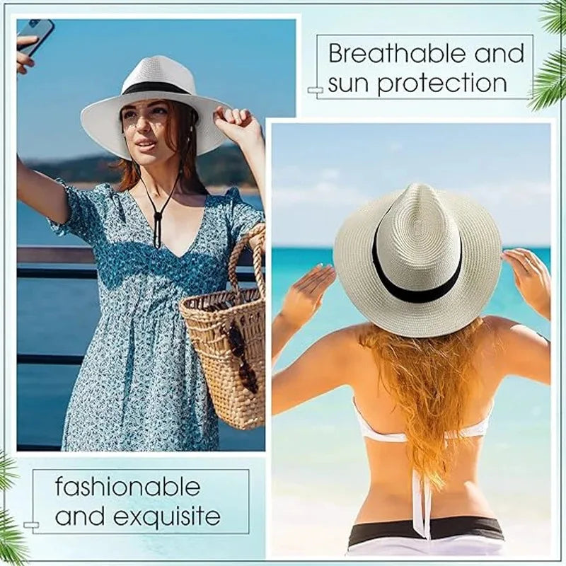 Kingston XL Straw Panama Hat – UPF 50+ Wide Brim Summer Sun Hat (61-63cm)