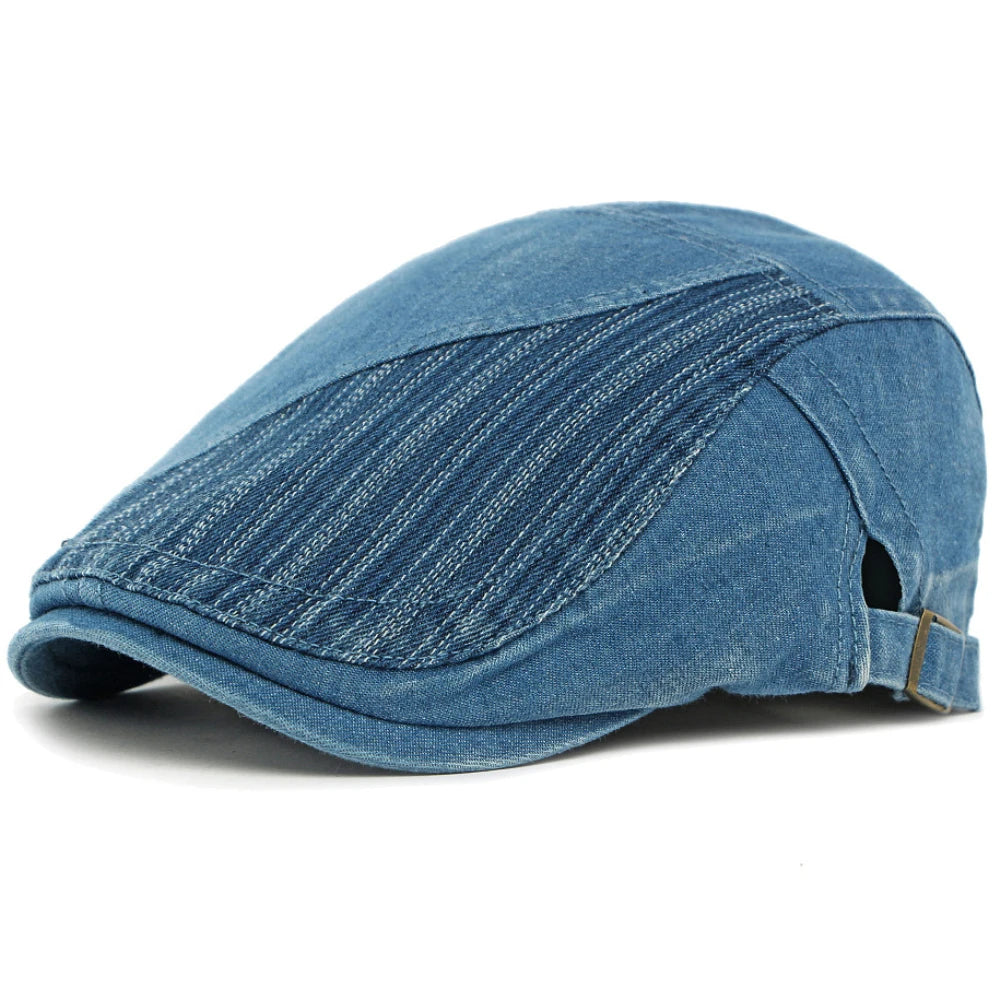 Winchester Geometric Artist Beret in Middle Blue