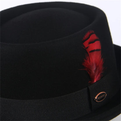 Paris Noir Wool Felt Pork Pie Hat | Urban Caps