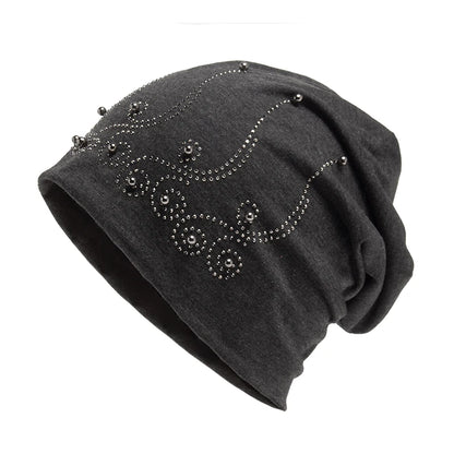 The Cristallo | Rhinestone Pearl Balaclava Beanie | Urban Caps NZ
