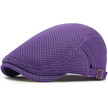 Godalming Mesh Breathable Beret in Purple