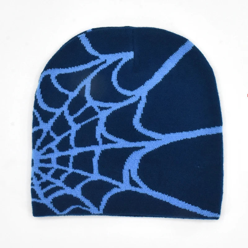 The Arachne | Gothic Spider Pattern Wool Knitted Beanie | Urban Caps NZ