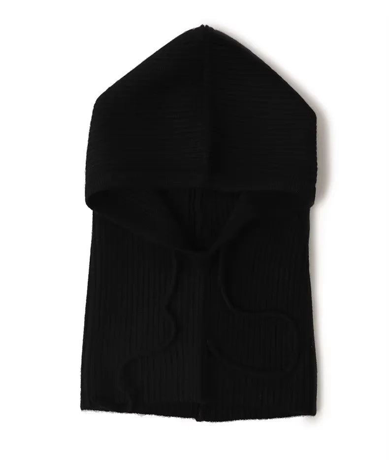 The Cairnwell | Women's 100% Wool Drawstring Balaclava Beanie | Urban Caps NZ
