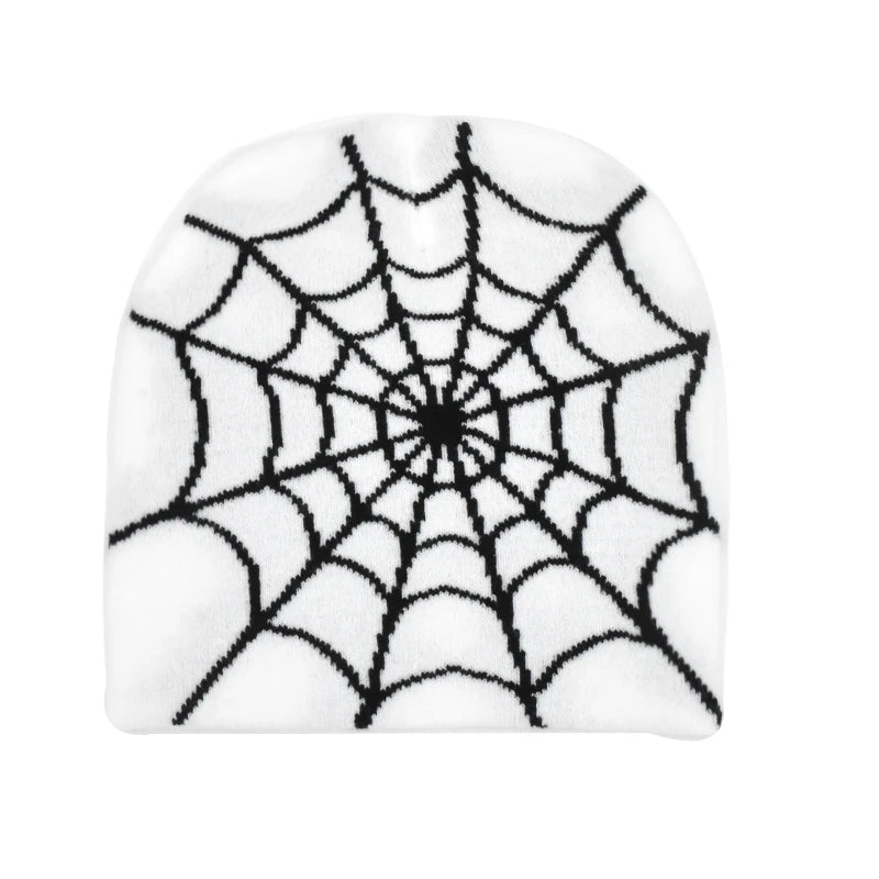 The Arachne | Gothic Spider Pattern Wool Knitted Beanie | Urban Caps NZ