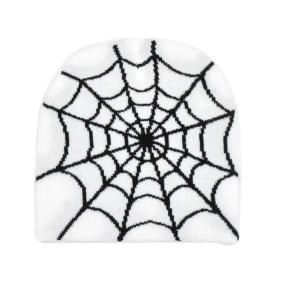 The Arachne | Gothic Spider Pattern Wool Knitted Beanie | Urban Caps NZ