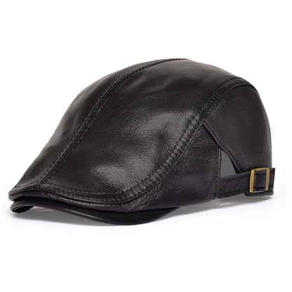 The Burlington | Men's Genuine Lambskin Leather Newsboy Cap | Urban Caps NZ