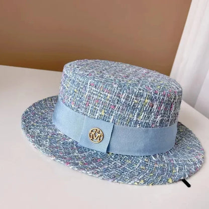 Belgravia Pearl-Trim Tweed Pillbox Hat