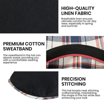 The Lucca | Men's Soft Vintage Linen Flat Cap | Urban Caps NZ