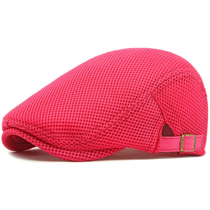 Godalming Mesh Breathable Beret in Rose Pink