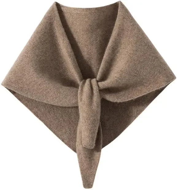 Chelsea Cashmere Knit Scarf in Brown