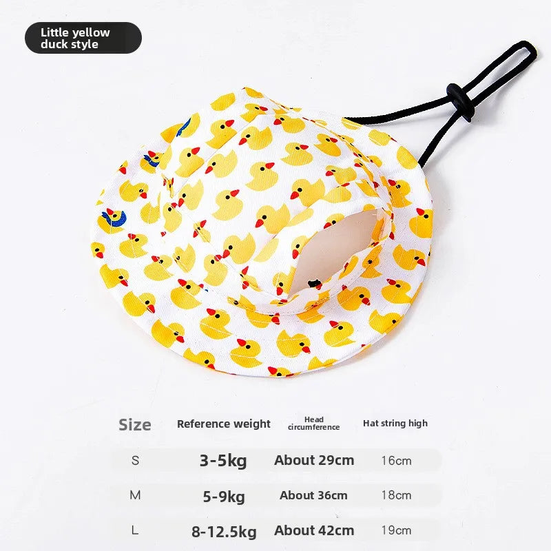 Cute dog cap with duck print