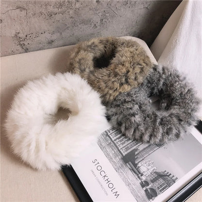Plush Rabbit Fur Headband | Winter Warm Hairband | Urban Caps NZ