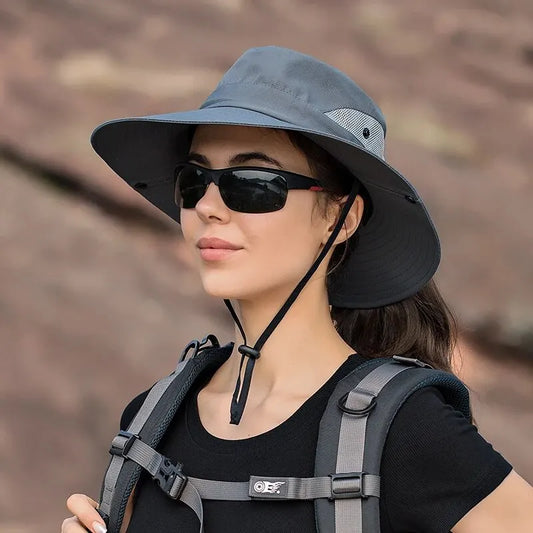 Ponytail Bucket Hat – Foldable Breathable Sun Hat