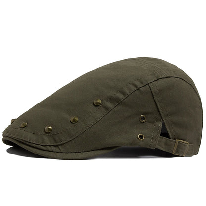 Solid Cotton Rivet Ivy Cap | Modern Country Flat Cap | Urban Caps NZ