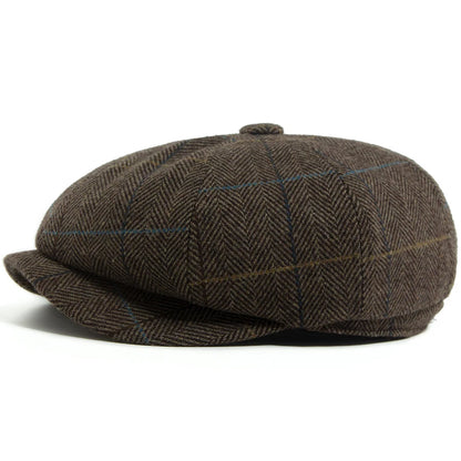 Herringbone Wool Newsboy Cap | British Heritage Cap | Urban Caps NZ
