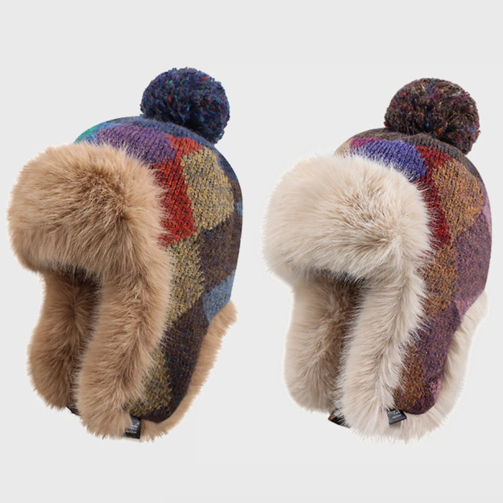 Svalbard Fluffy Fur Trapper Hat