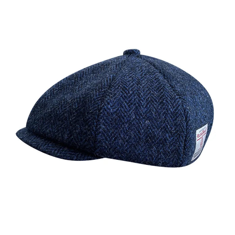 Premium Harris Tweed Octagonal Newsboy Cap – 100% Pure Wool Heritage Collection | Urban Caps