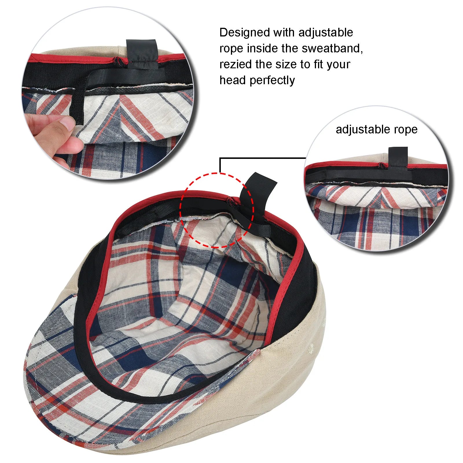 The Enniskillen | Men's Linen Irish Ivy Gatsby Flat Cap | Urban Caps NZ