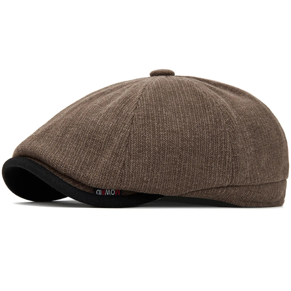 Naples Knitted Wool Beret in Coffee