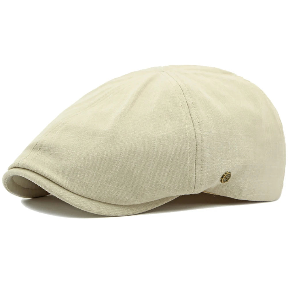 Tenby 6-Panel Artist Beret in Beige
