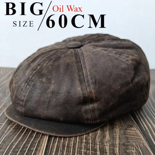 Harrogate Waxed-Finish Newsboy Cap