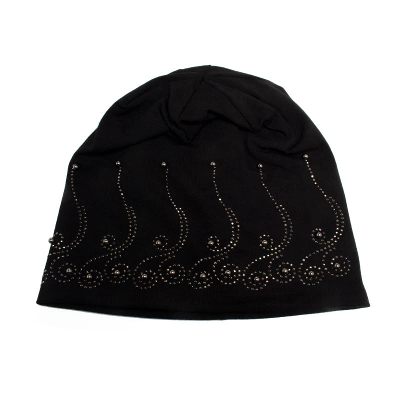 The Cristallo | Rhinestone Pearl Balaclava Beanie | Urban Caps NZ