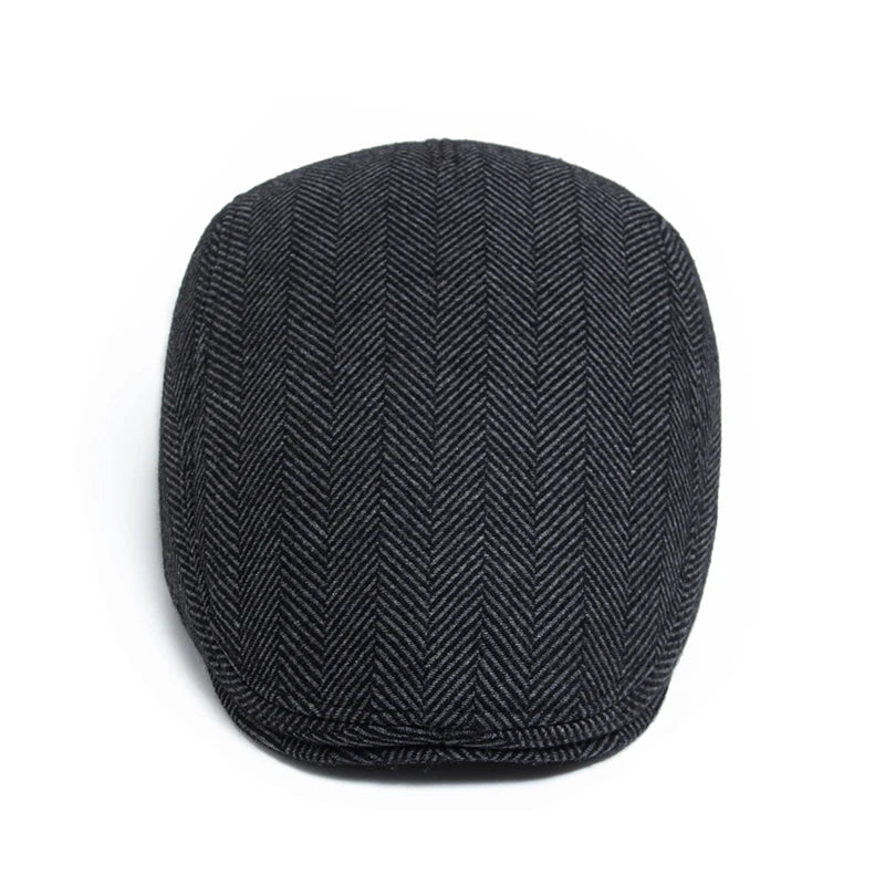 Striped Wool Velvet Ivy Cap | Premium Highland Flat Cap | Urban Caps NZ