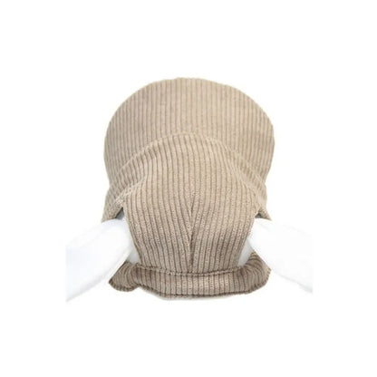 Corduroy dog cap in pink, green, khaki and blue