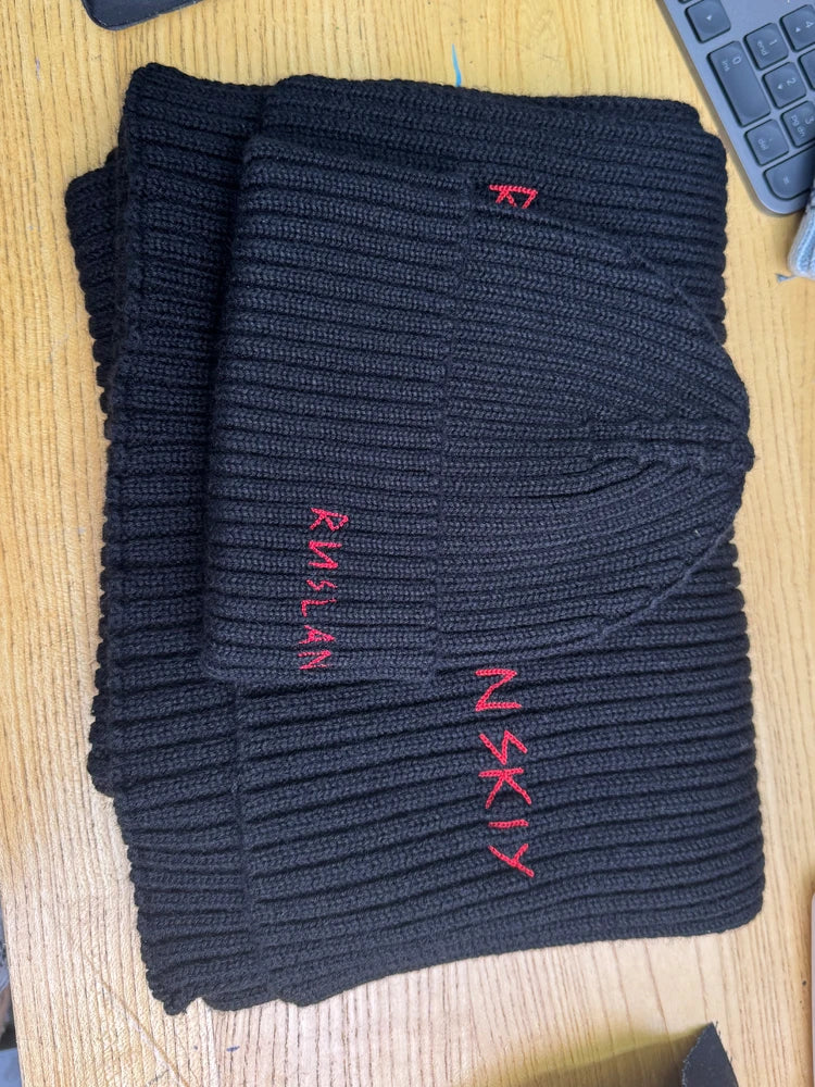 The Chamonix | Thick Wool Embroidered Letter Knitted Beanie | Urban Caps NZ