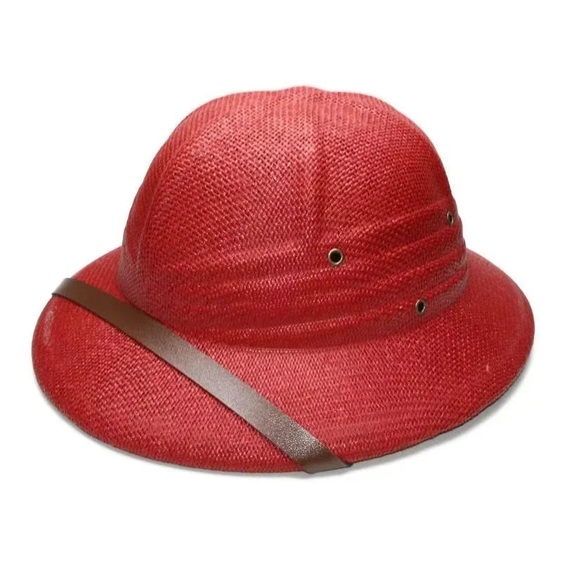Ranger Straw Jungle Hat in Red