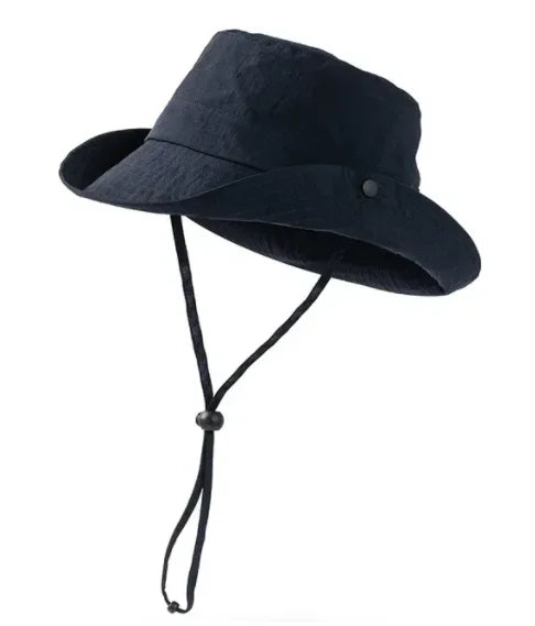 Voyager Big-Fit Bucket Hat in Navy Blue-B