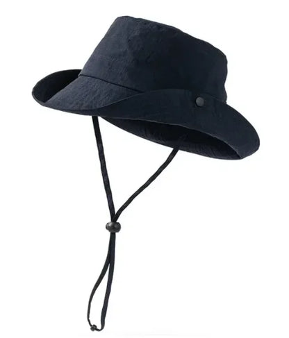 Voyager Big-Fit Bucket Hat in Navy Blue-B