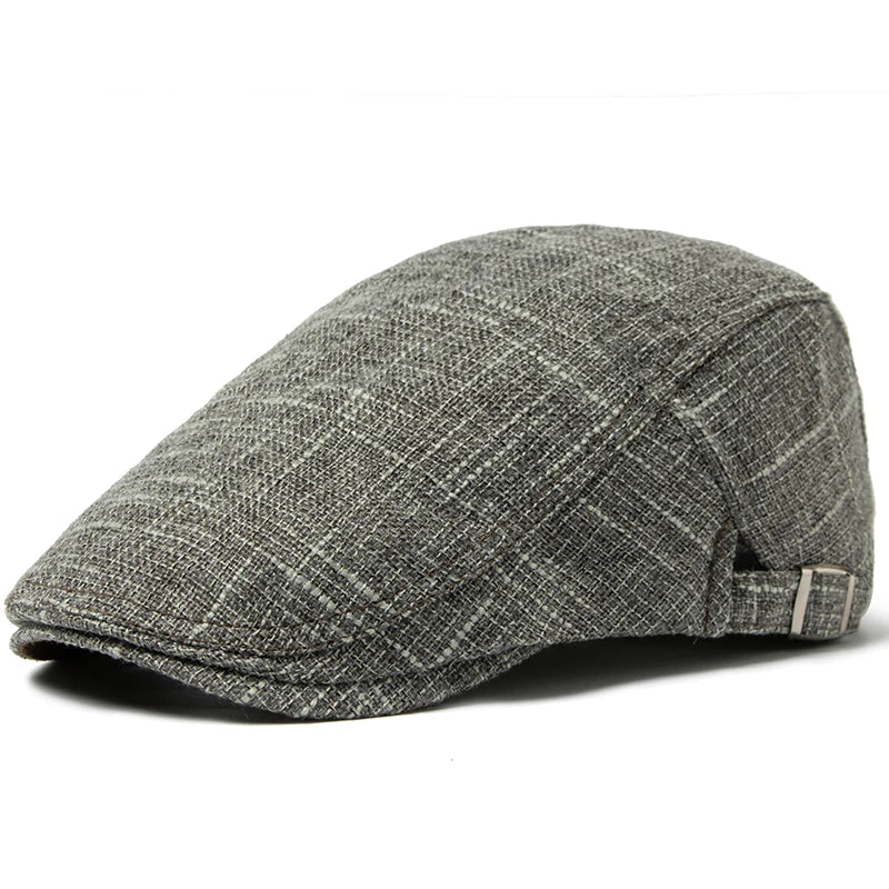 Classic Linen Duckbill Ivy Cap | Summer Flat Cap | Urban Caps NZ