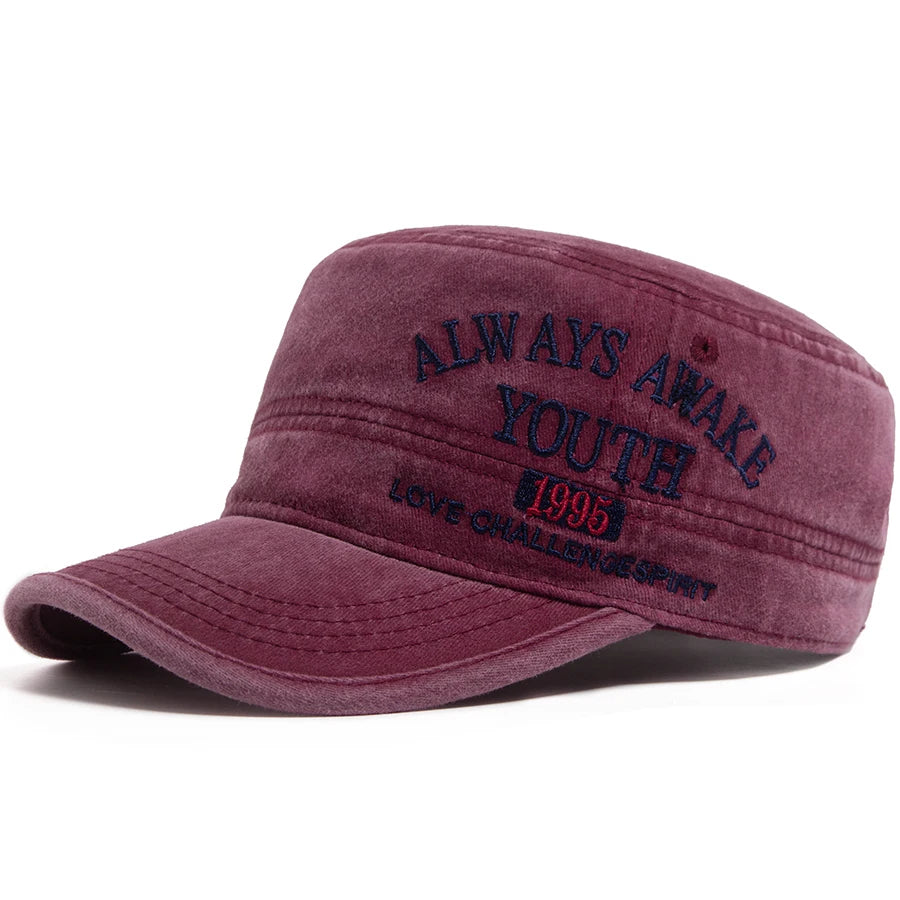 Retro Embroidered Cotton Military Cap | Outdoor Army Cap | Urban Caps NZ