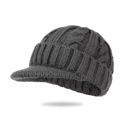 Winter Knitted Brim Beanie – Warm Ear Protection Outdoor Cap